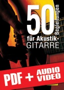 50 Begleitungen für Akustik-Gitarre (pdf + mp3 + videos)