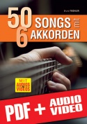 50 Songs mit 6 Akkorden für Gitarre (pdf + mp3 + videos)