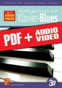 Anfängerkurs für Klavier-Blues in 3D (pdf + mp3 + videos)