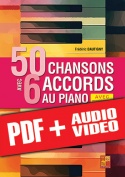50 chansons avec 6 accords au piano (pdf + mp3 + vidéos)