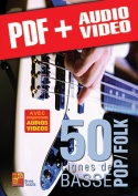 50 lignes de basse pop/folk (pdf + mp3 + vidéos)