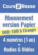 Abonnement Cours 2 Basse (Papier) - Dom/Tom & Etranger