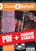 Cours 2 Batterie n°83 (pdf + mp3 + vidéos)
