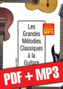 Les grandes mélodies classiques à la guitare (pdf + mp3)