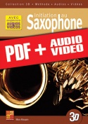 Initiation au saxophone en 3D (pdf + mp3 + vidéos)