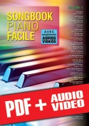 Songbook Piano Facile - Volume 1 (pdf + mp3 + vidéos)