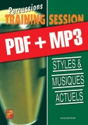 Percussions Training Session - Styles & musiques actuels (pdf + mp3)