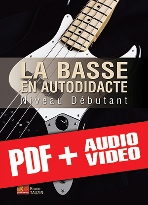 La basse en autodidacte - Niveau débutant (pdf + mp3 + vidéos)