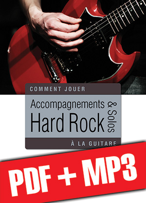 Accompagnements & solos hard rock à la guitare (pdf + mp3)
