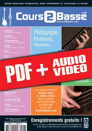 Cours 2 Basse n°28 (pdf + mp3 + vidéos)