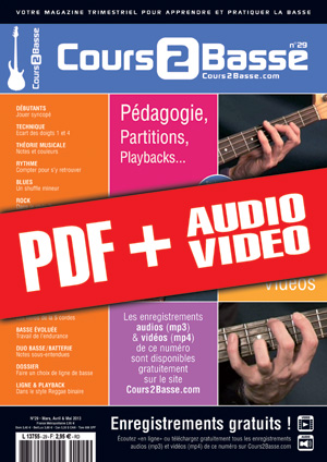 Cours 2 Basse n°29 (pdf + mp3 + vidéos) Cours 2 Basse n°29 (pdf + mp3 + vidéos)