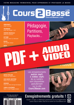 Cours 2 Basse n°29 (pdf + mp3 + vidéos)