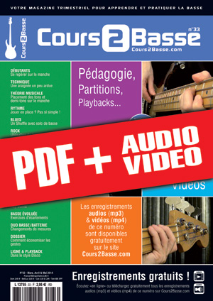 Cours 2 Basse n°33 (pdf + mp3 + vidéos)