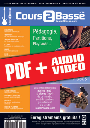 Cours 2 Basse n°34 (pdf + mp3 + vidéos) Cours 2 Basse n°34 (pdf + mp3 + vidéos)