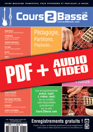 Cours 2 Basse n°36 (pdf + mp3 + vidéos)