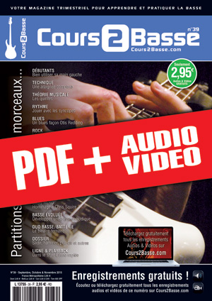 Cours 2 Basse n°39 (pdf + mp3 + vidéos)