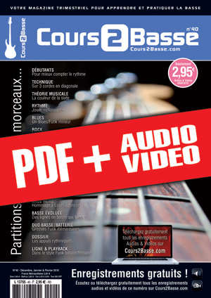 Cours 2 Basse n°40 (pdf + mp3 + vidéos)