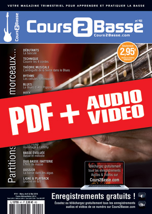 Cours 2 Basse n°41 (pdf + mp3 + vidéos)