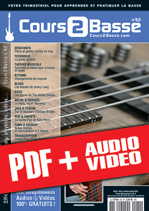 Cours 2 Basse n°62 (pdf + mp3 + vidéos)