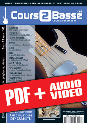 Cours 2 Basse n°63 (pdf + mp3 + vidéos)