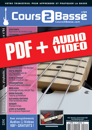 Cours 2 Basse n°64 (pdf + mp3 + vidéos)