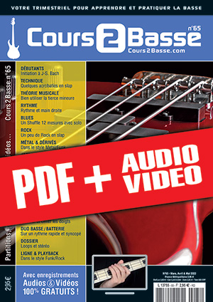 Cours 2 Basse n°65 (pdf + mp3 + vidéos)