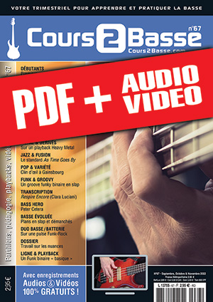 Cours 2 Basse n°67 (pdf + mp3 + vidéos)
