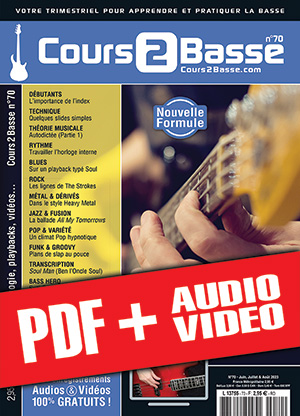 Cours 2 Basse n°70 (pdf + mp3 + vidéos)