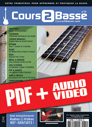 Cours 2 Basse n°71 (pdf + mp3 + vidéos)