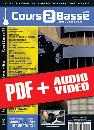 Cours 2 Basse n°73 (pdf + mp3 + vidéos)