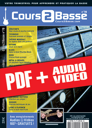 Cours 2 Basse n°78 (pdf + mp3 + vidéos)