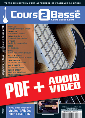 Cours 2 Basse n°80 (pdf + mp3 + vidéos)