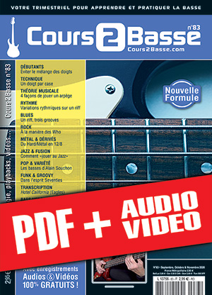 Cours 2 Basse n°83 (pdf + mp3 + vidéos)