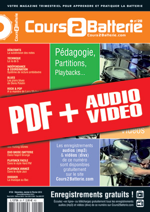 Cours 2 Batterie n°28 (pdf + mp3 + vidéos)