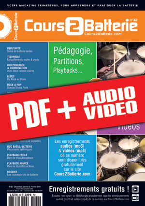 Cours 2 Batterie n°32 (pdf + mp3 + vidéos) Cours 2 Batterie n°32 (pdf + mp3 + vidéos)