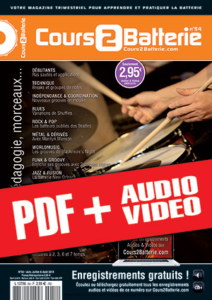 Cours 2 Batterie n°54 (pdf + mp3 + vidéos) Cours 2 Batterie n°54 (pdf + mp3 + vidéos)