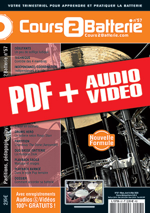 Cours 2 Batterie n°57 (pdf + mp3 + vidéos) Cours 2 Batterie n°57 (pdf + mp3 + vidéos)