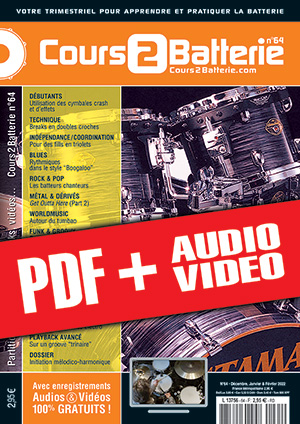 Cours 2 Batterie n°64 (pdf + mp3 + vidéos) Cours 2 Batterie n°64 (pdf + mp3 + vidéos)
