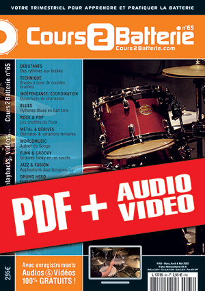 Cours 2 Batterie n°65 (pdf + mp3 + vidéos) Cours 2 Batterie n°65 (pdf + mp3 + vidéos)