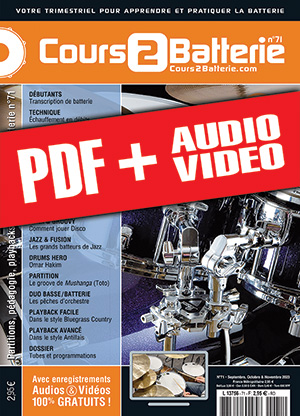 Cours 2 Batterie n°71 (pdf + mp3 + vidéos) Cours 2 Batterie n°71 (pdf + mp3 + vidéos)