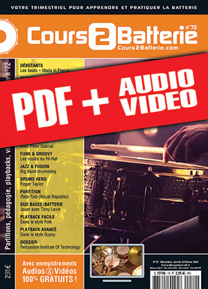 Cours 2 Batterie n°72 (pdf + mp3 + vidéos) Cours 2 Batterie n°72 (pdf + mp3 + vidéos)