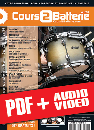 Cours 2 Batterie n°76 (pdf + mp3 + vidéos) Cours 2 Batterie n°76 (pdf + mp3 + vidéos)