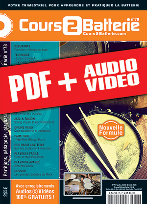 Cours 2 Batterie n°78 (pdf + mp3 + vidéos)
