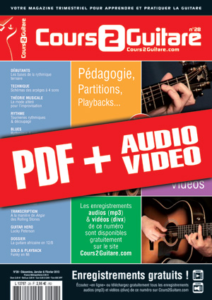 Cours 2 Guitare n°28 (pdf + mp3 + vidéos)