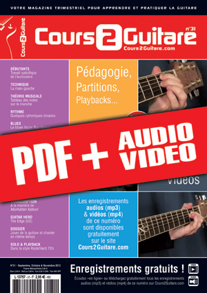 Cours 2 Guitare n°31 (pdf + mp3 + vidéos)