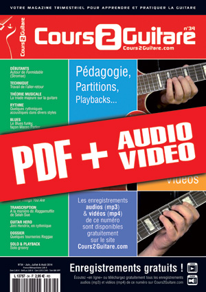 Cours 2 Guitare n°34 (pdf + mp3 + vidéos)