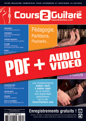 Cours 2 Guitare n°35 (pdf + mp3 + vidéos)