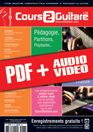 Cours 2 Guitare n°36 (pdf + mp3 + vidéos)
