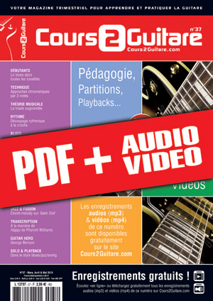 Cours 2 Guitare n°37 (pdf + mp3 + vidéos)