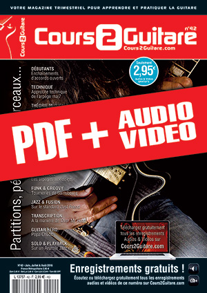 Cours 2 Guitare n°42 (pdf + mp3 + vidéos)